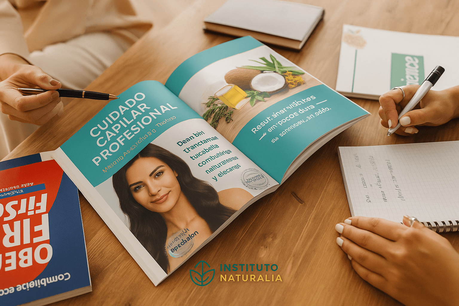 Páginas internas do livro de cosmética natural